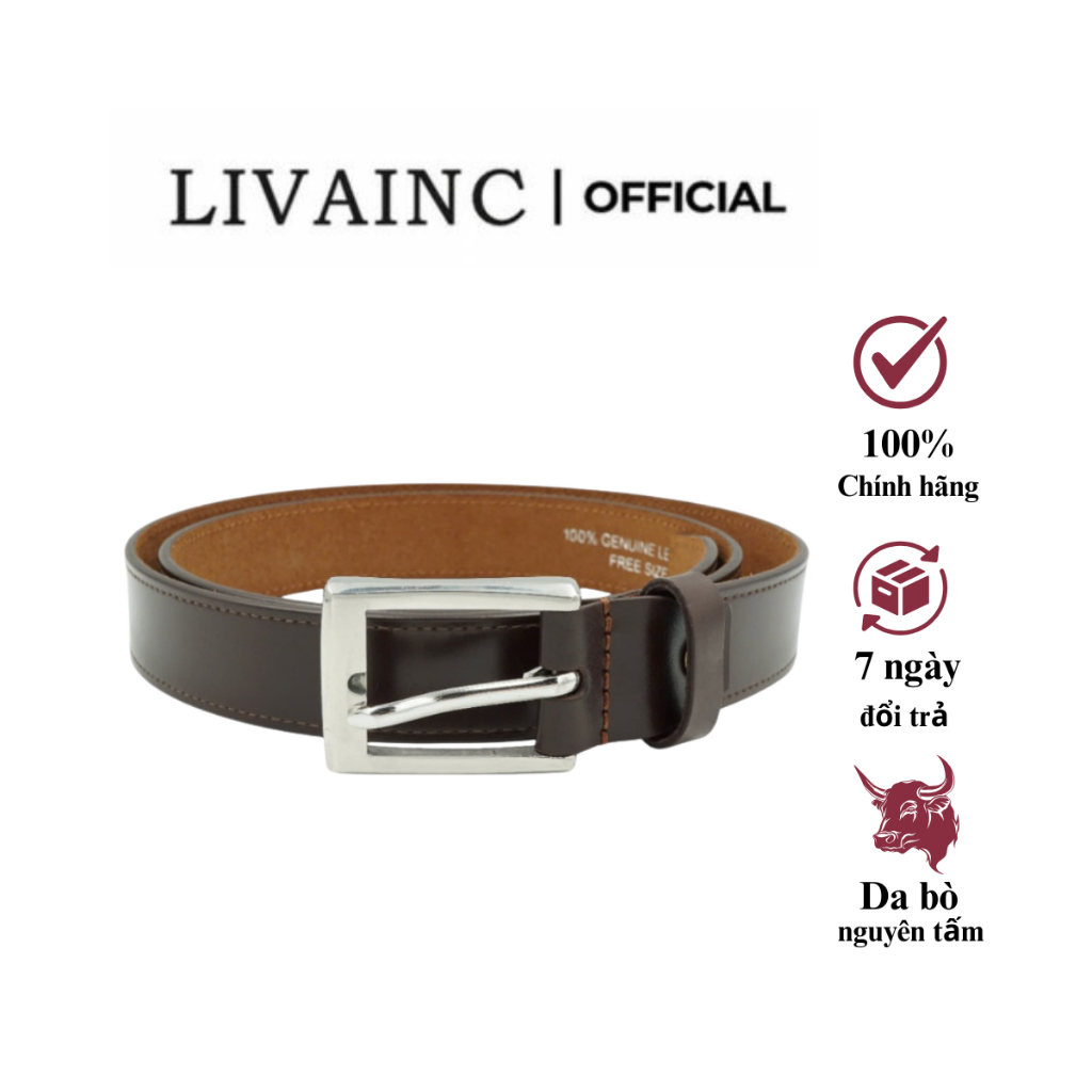 Thắt lưng LIVAINC da thật đầu khóa tự động